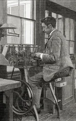 Een moderne draaier aan het werk, uit 